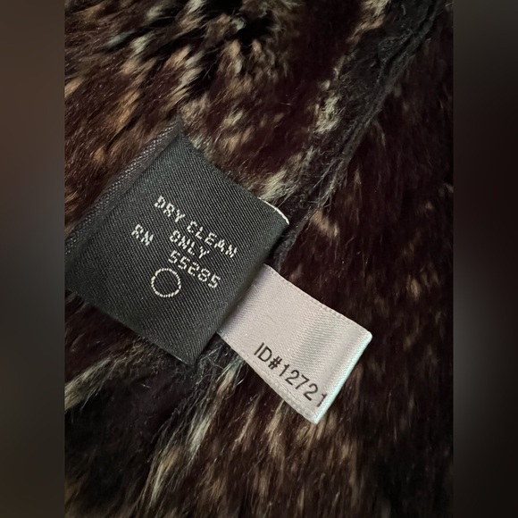 Express faux fur coat reversible black, brown. Sz 2. Sexy. Vintage. - Picture 5 of 10